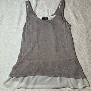 ALYX shear top with sweater cover.